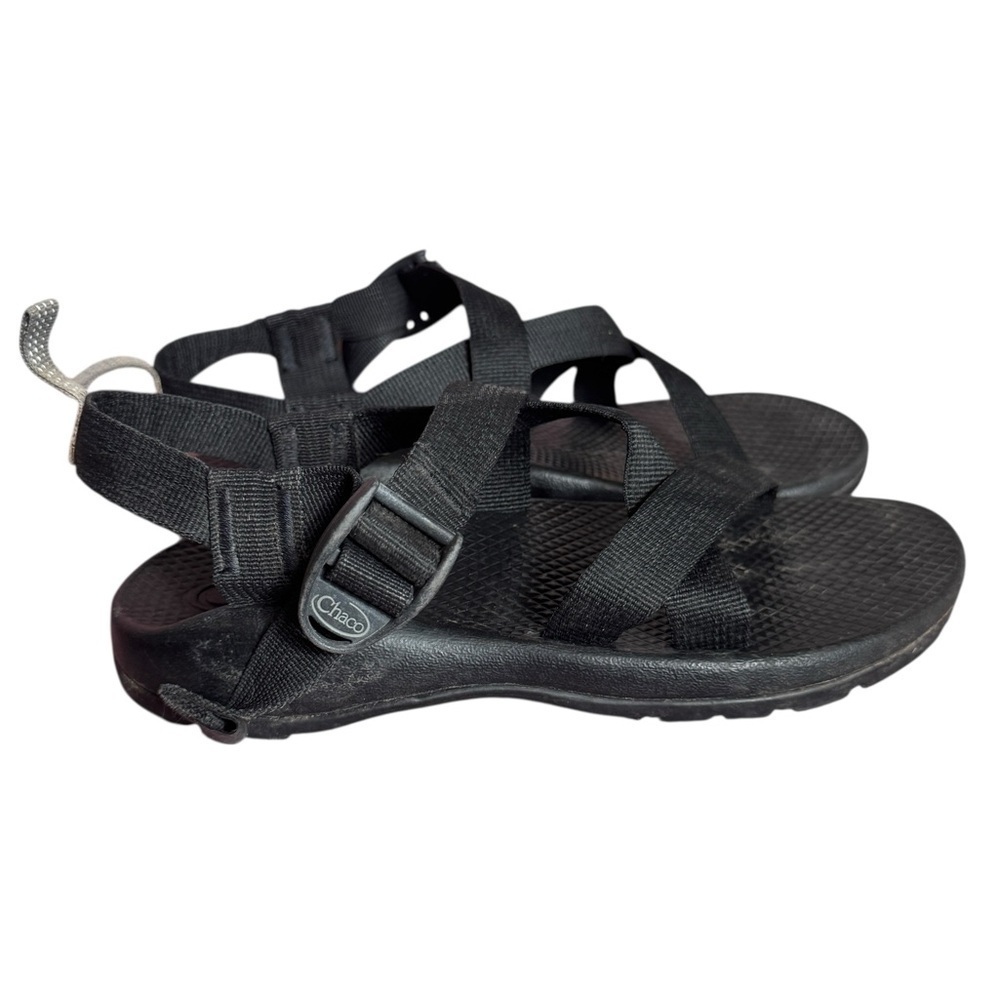 Chaco Kids Unisex Black Adjustable Strappy Sandals, Size 4